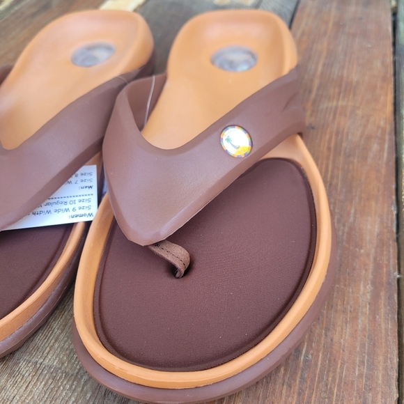 Hawaiian Jellys Ultra Comfort Brown Lava Unisex Flip Flops Sandal Sz 11 - Picture 4 of 8